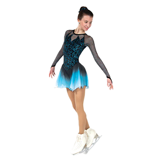 Jerry's Figure Skating Dress „Spray Of Ice“, royal blue