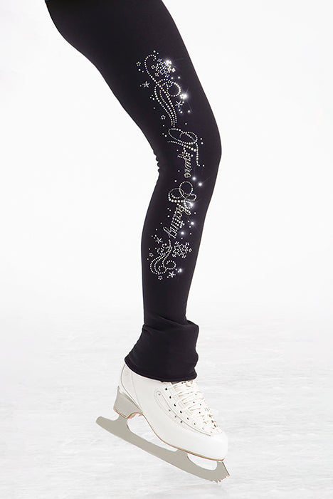 Mondor 24887 Supplex Leggings, Figure Skating (J) 8Q Black