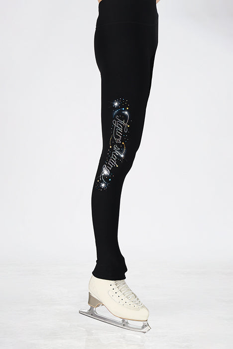 Mondor 24887 Supplex Leggings, Sequins Design (Y) 8U Youth