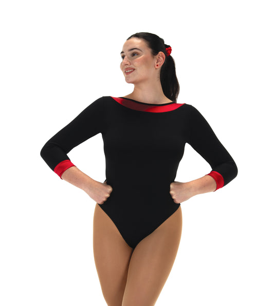 Jerry's 284 Satin Trim Bodysuit Red