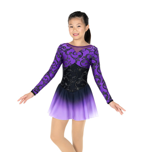 Jerry's 638 Night Violets Dress Youth Black Purple Long Sleeves