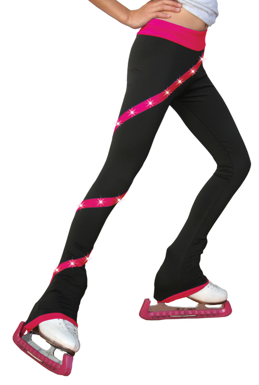 Chloe Noel P06 Spiral Swar. Crystals Youth Black-Fuchsia Youth Medium
