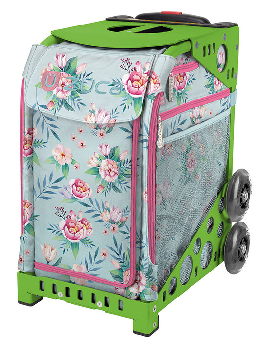 Zuca bag, Blooms (w/Lunchbox) Pale Green