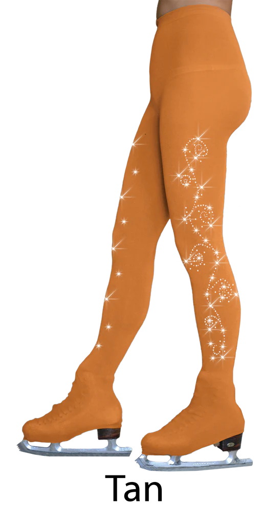 Chloe Noel 8832 Over Boot Swirls 2 Tights Tan