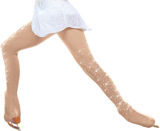 Chloe Noel 8832 Over Boot Crys 2 Tights Youth Light Tan