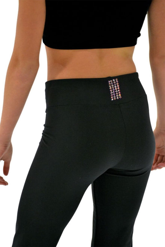 Chloe Noel P22 3" Waistband Block Crystals Youth Black-Clear