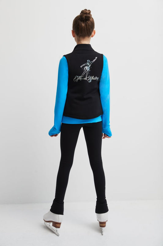 Mondor 24487 Sequins Skater Pose (I) Black Adult Small