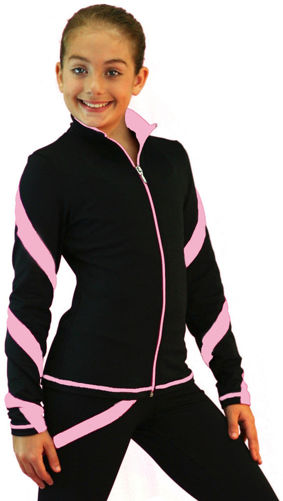 Chloe Noel J36 Poly Spandex Youth Jacket Black-Pink