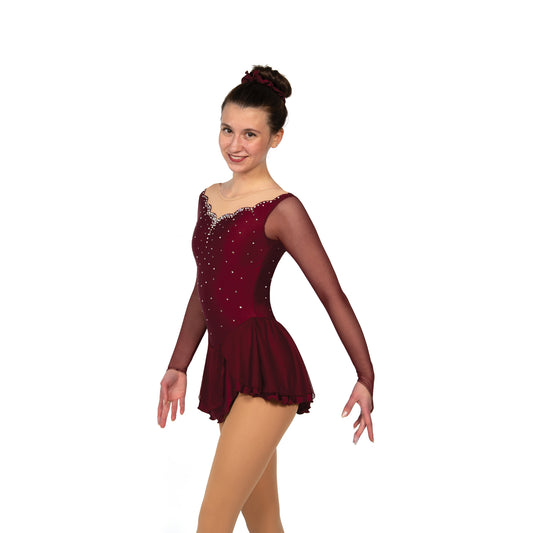 Solitaire F22014R Scalloped Sweetheart Crystalled, Youth Wine