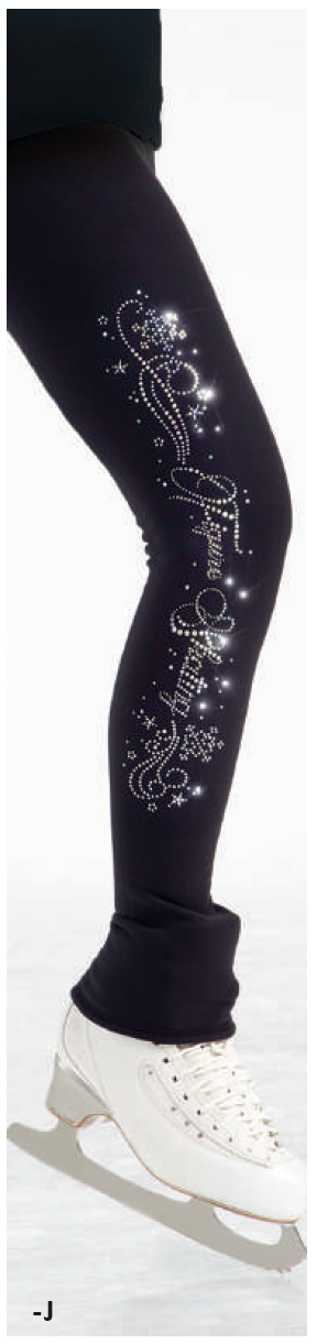 Mondor 24887 Full Sequins Fig. Skating Design (J) Black