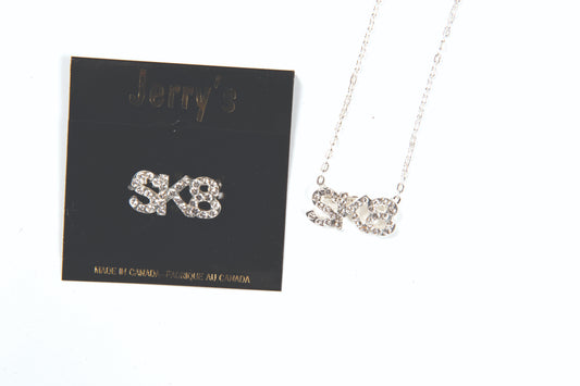 Jerry's 1298 SK8 Crystal Pin Silver