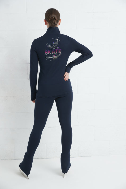 Mondor 24882 Sup. Jacket Sequins Skate Youth Black Youth 6X-7