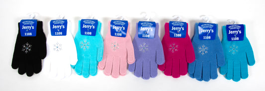 Jerry's 1108 Snowflake Crystal Gloves Sky Blue