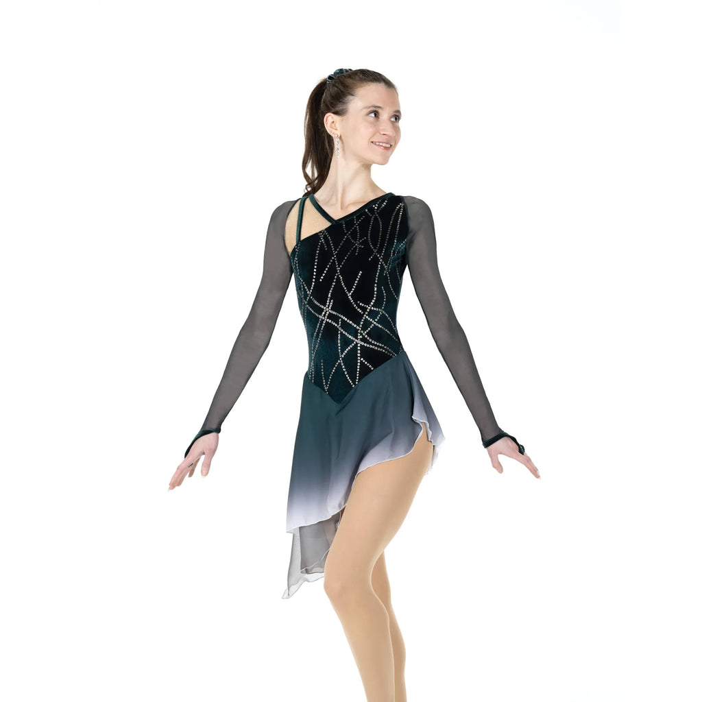 Jerry's 111 West End Waltz Dress Youth Deep Green Youth 12-14 Long Sleeves