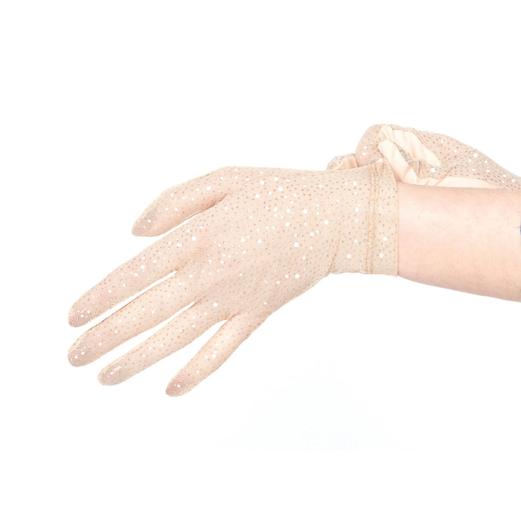 Jerry's 1121 Glitter Mesh Gloves Beige