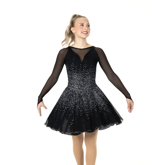 Jerry's 128 Twizzle Drizzle Dance Dress Youth Black Youth 12-14 Long Sleeves