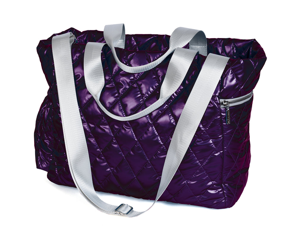 Jerry's 1800 Quilted Puffer Bag Plum