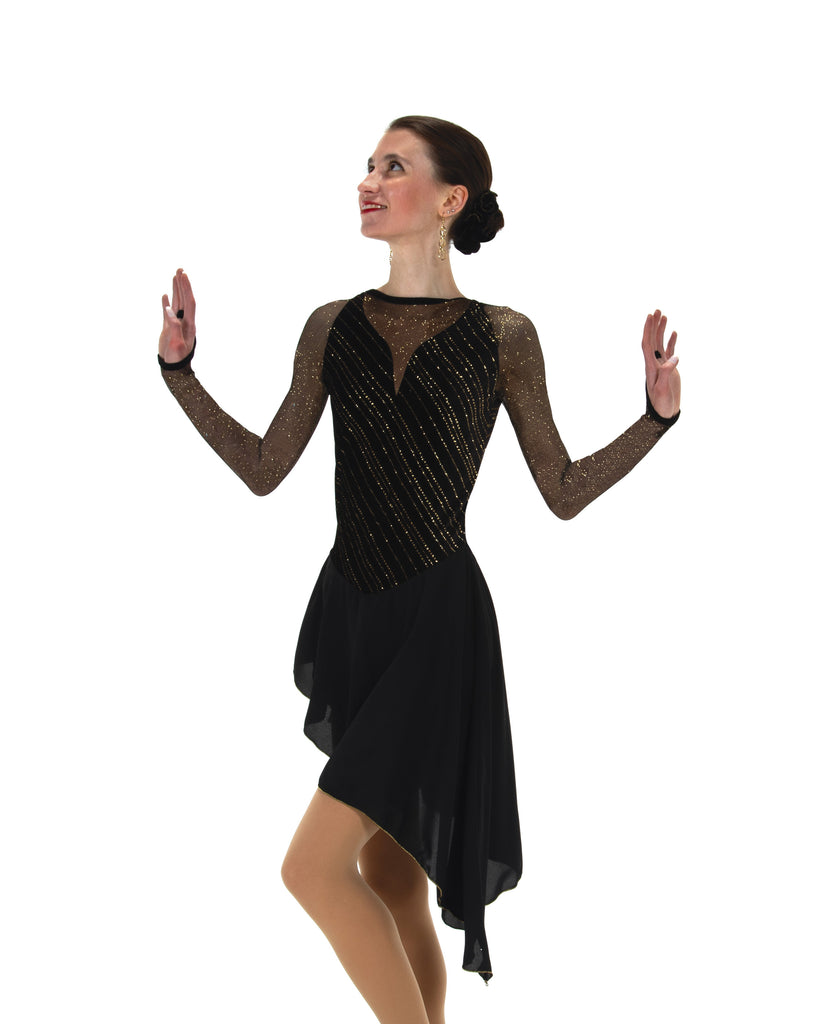 Jerry's 199 Dance Diagonal Dress Black Long Sleeves