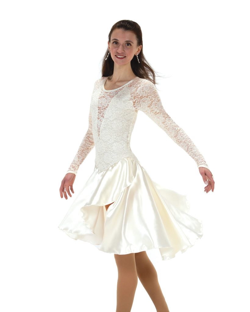 Jerry's 210 Lilt of Lace Dance Dress Ivory Long Sleeves