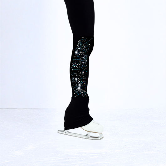 Mondor 24887 Supplex Leggings, Sequins Design 8U Youth Black