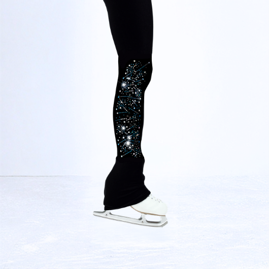 Mondor 24887 Supplex Leggings, Sequins Design 8U Black
