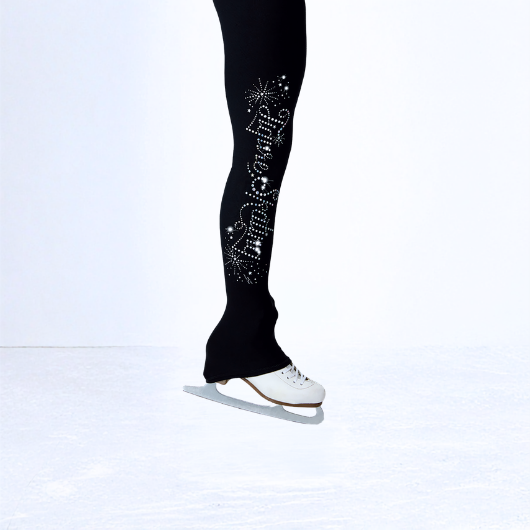 Mondor 24887 Supplex Leggings, Figure Skating 8Q Black