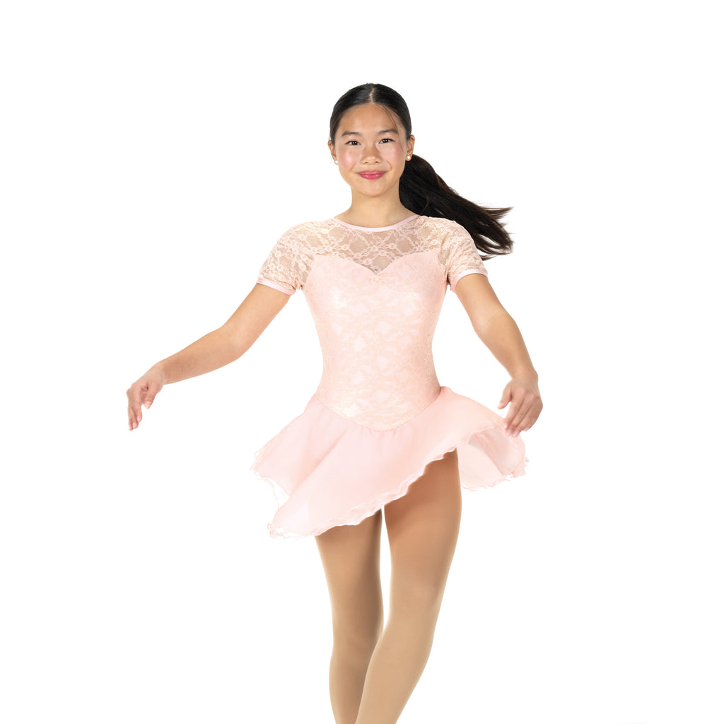 Jerry's 257 Petal Peach Dress Apricot Pink Short Sleeves