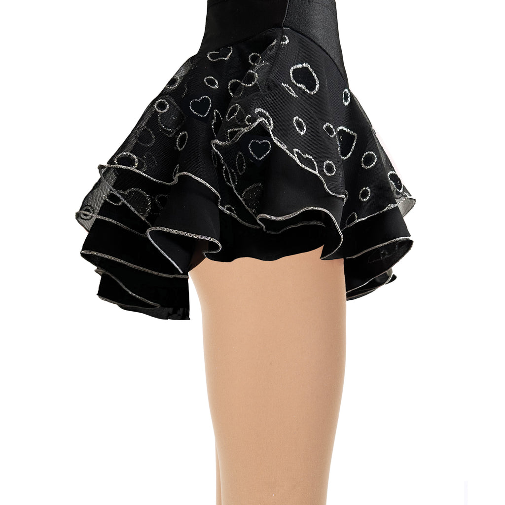 Jerry's 317 Glitter Mesh Skirt Black Hearts
