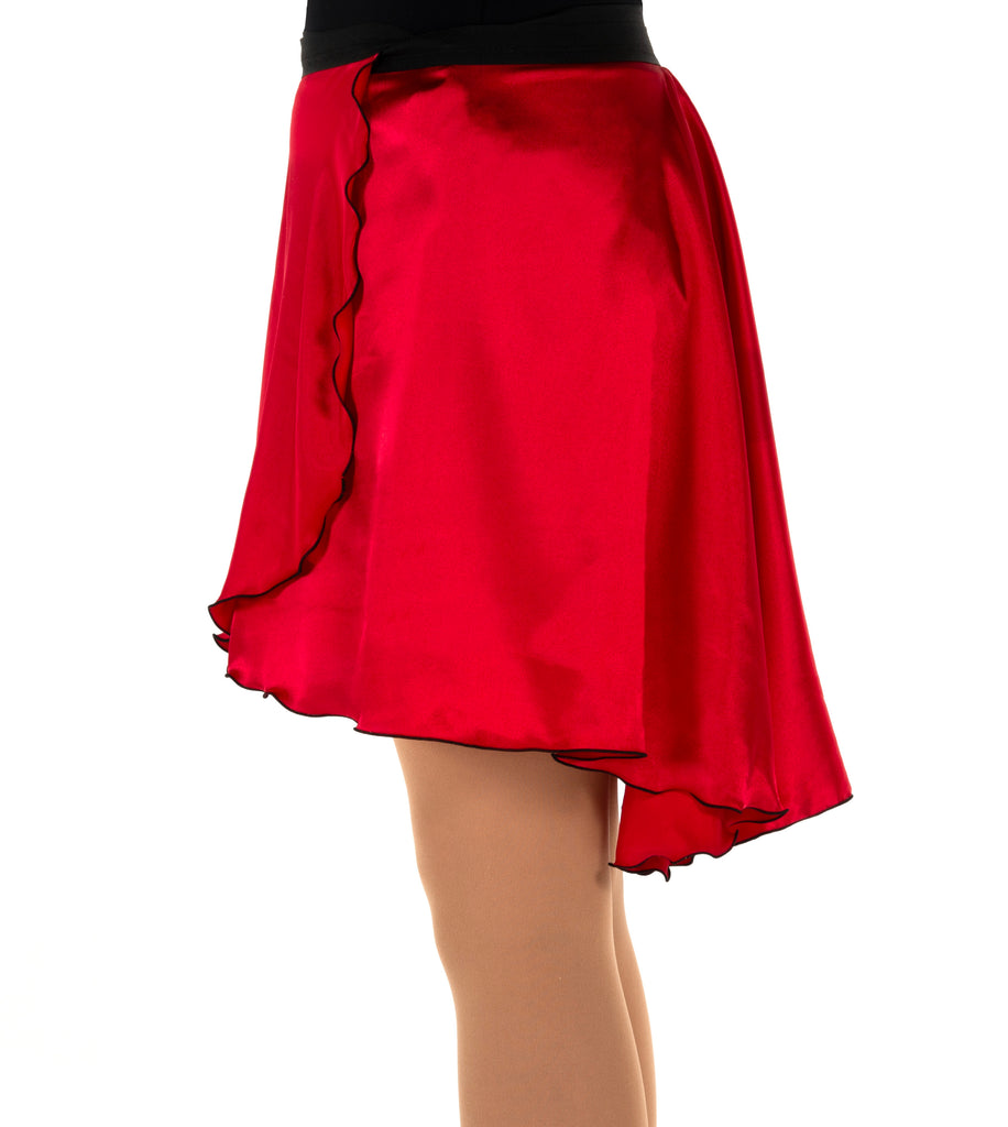 Jerry's 331 Satin Dance Wrap Skirt Red Adult One Size