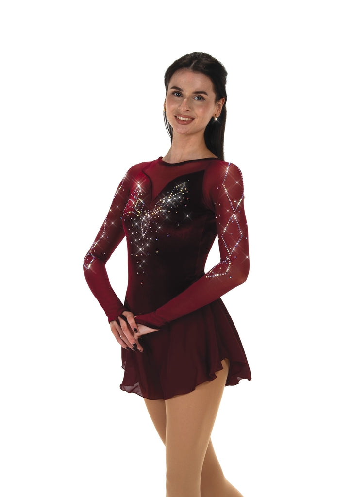 Jerry's 525 Diamondescent Dress Wine Long Sleeves