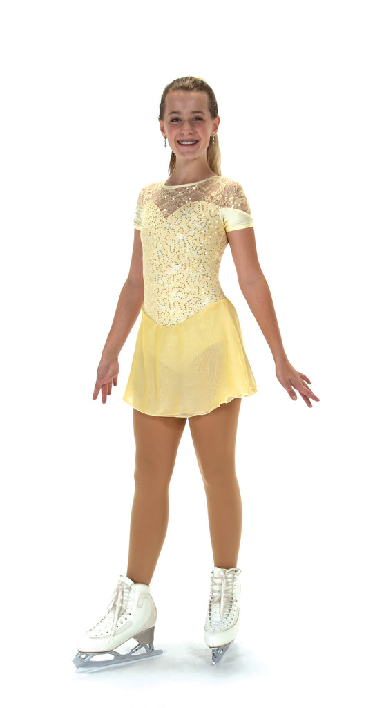 Jerry's 528 Softly Sequins Dress Soft Yellow Cap Sleeve