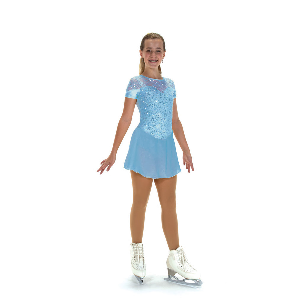 Jerry's 528 Softly Sequins Dress Youth Crystal Blue Cap Sleeve