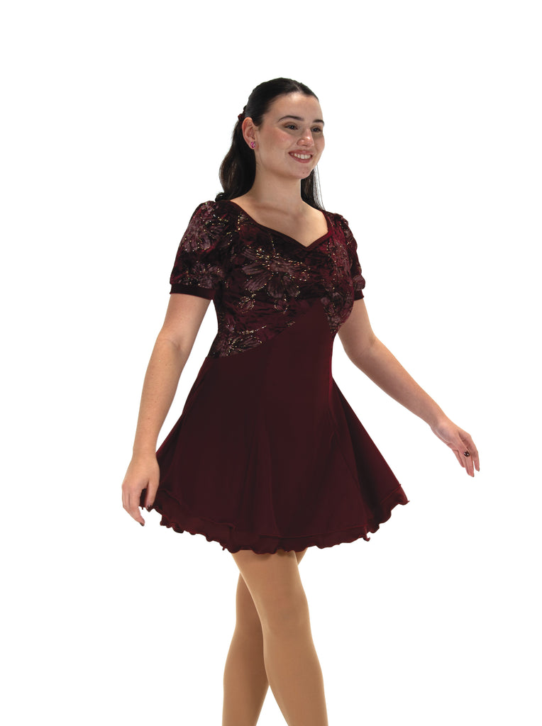 Jerry's 535 Belle of Bordeaux Dress Bordeaux Short Sleeves