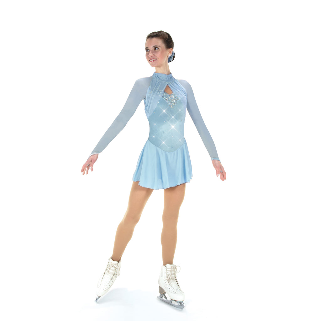 Jerry's 538 Gathering Glamour Dress Youth Crystal Blue Youth 12-14 Long Sleeves