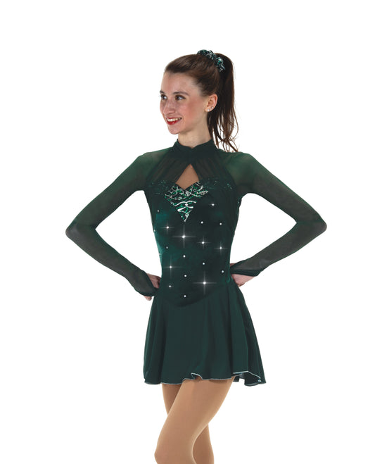 Jerry's 538 Gathering Glamour Dress Youth Pine Green Youth 12-14 Long Sleeves