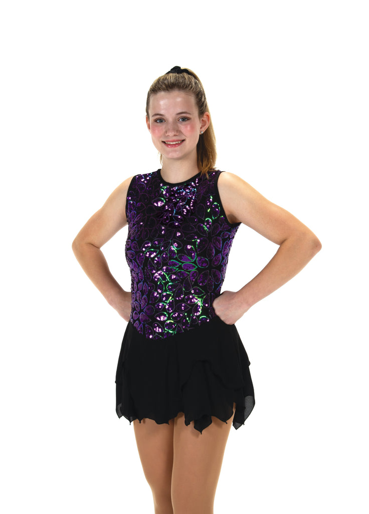 Jerry's 571 Petals of Sequins Dress Youth Black Youth 12-14 Sleeveless