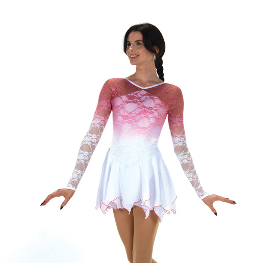 Jerry's 578 Petals in the Snow Dress Youth Pink/White Youth 12-14 Long Sleeves