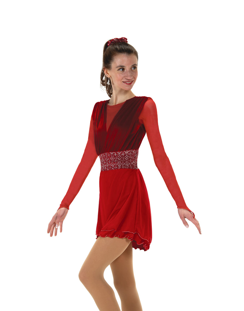 Jerry's 591 Ruched Ruby Dress Red Long Sleeves