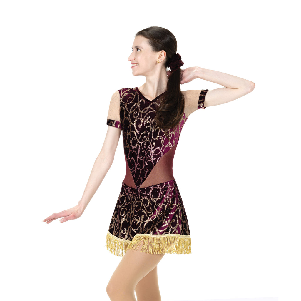 Jerry's 592 Fringe à la Flapper Dress Bordeaux Sleeveless