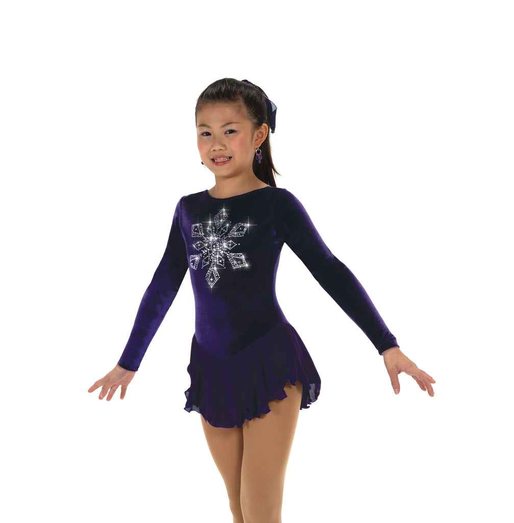 Jerry's 601 Single Snowflake Dress Youth Purple Long Sleeves