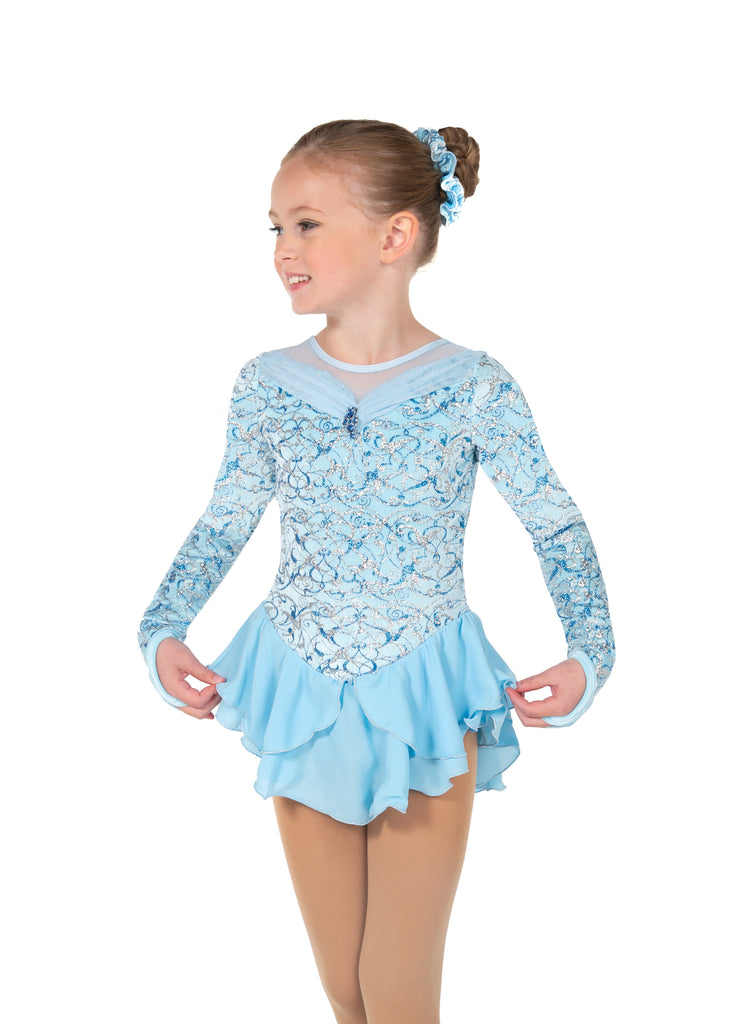 Jerry's 621 Glass Skates Dress Youth Crystal Blue Long Sleeves