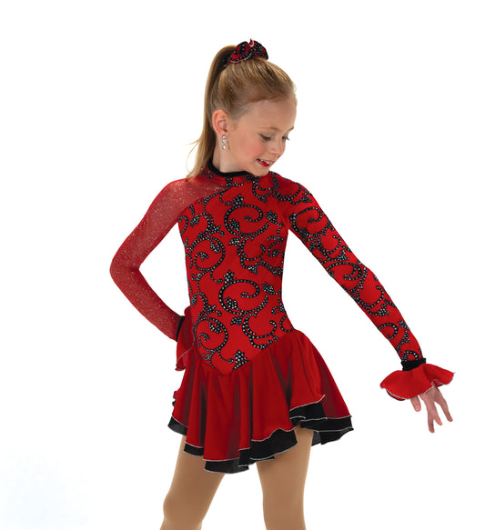Jerry's 630 Valentango Dress Youth Red & Black Long Sleeves