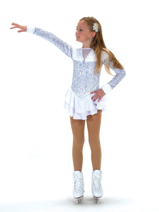 Jerry's 631 Winter Wishes Dess Youth White Long Sleeves
