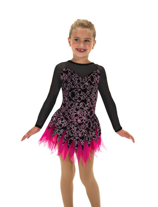 Jerry's 641 Featherella Dress Youth Black Long Sleeves