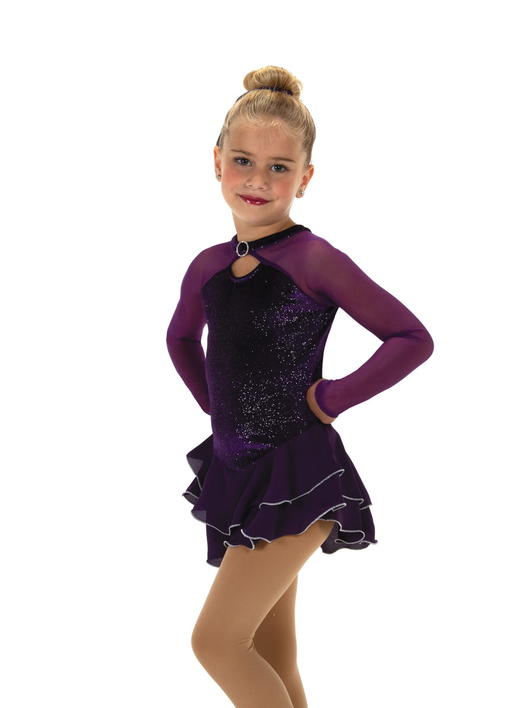 Jerry's 645 Shimmer Dress Youth Deep Purple Long Sleeves
