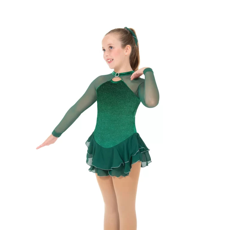 Jerry's 645 Shimmer Dress Emerald Green Adult Small Long Sleeves