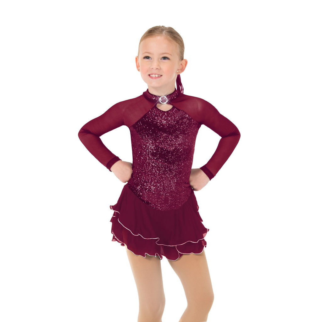 Jerry's 645 Shimmer Dress Dark Wine Adult Small Long Sleeves