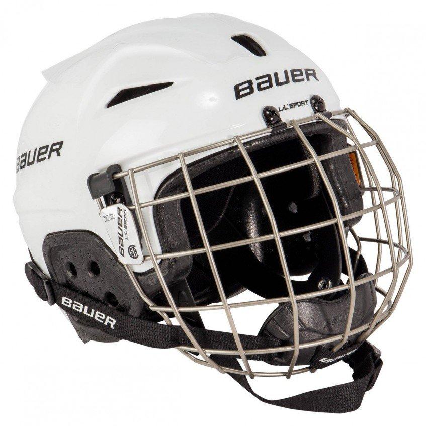 Bauer LIL Sport Helmet w/mask White Youth