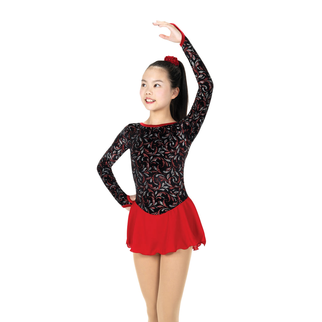 Jerry's 673 Jewel Tone Dress Youth Ruby Red Long Sleeves