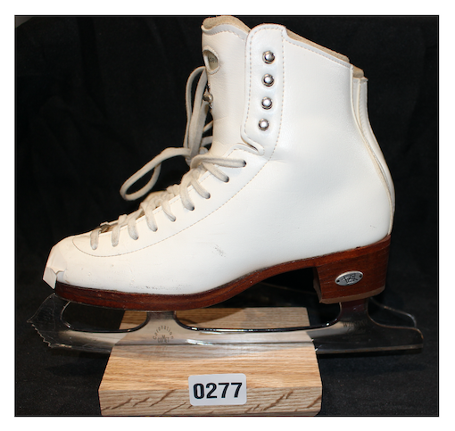 Used 277 Riedell Silver White 4.5A/AA Coronation Comet